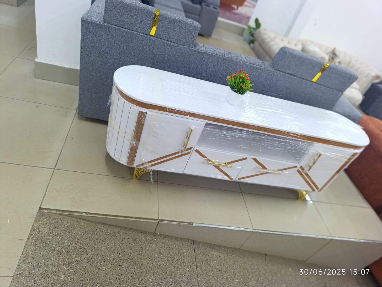 modern design marble coffee table with storage drawers